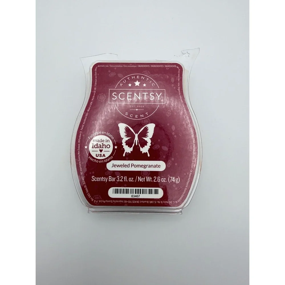 Scentsy Jeweled Pomegranate Scent Bar Wax Melt‎ Authentic Home Fragrance